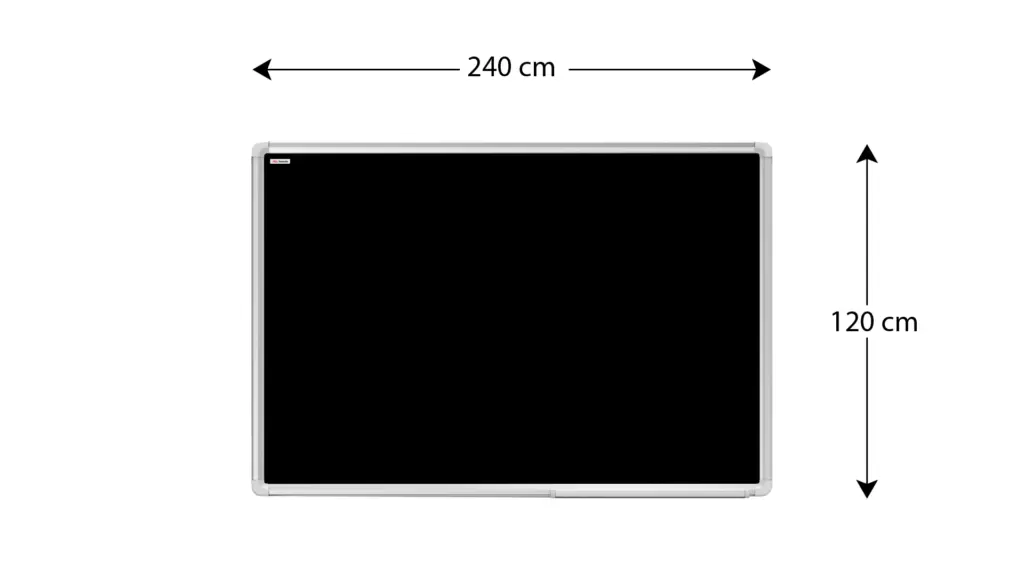 Schwarze magnetische Kreidetafel mit Alurahmen Premium EXPO 240x120cm