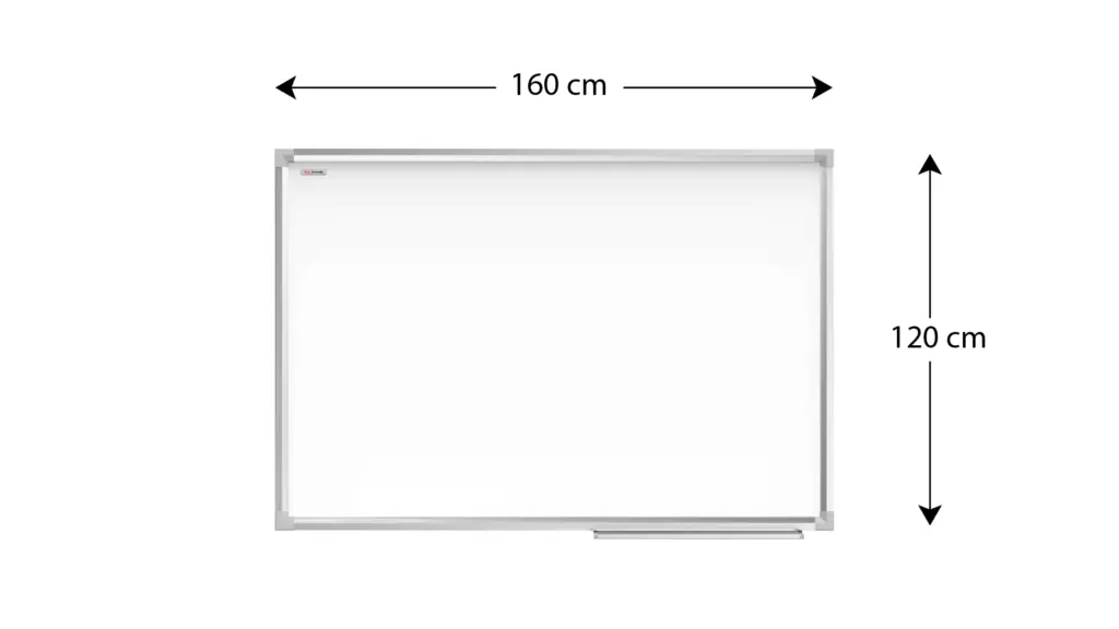 Magnetisches Whiteboard 160x120cm Magnettafel mit Aluminiumrahmen A7 +  Stifteablage, Trocken Abwischbar