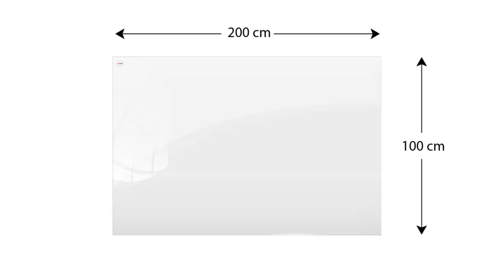 Glasboard - Premium SUPERWHITE Perlweiß 200x100cm