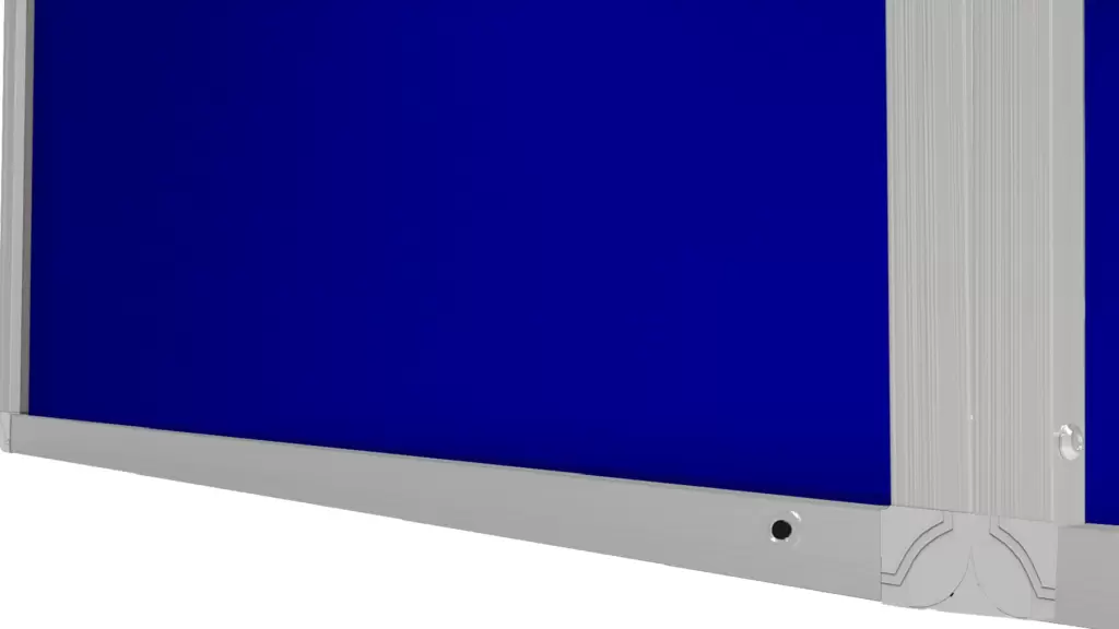 Filz-Schaukasten Blau 150x100 cm mit Aluminiumrahmen