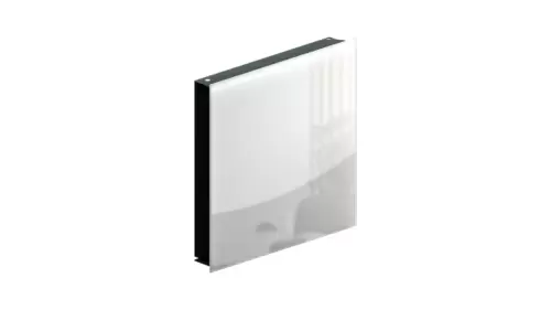 Schlüsselkasten Schlüsselbox Weiß Glas Glasboard Magnettafel Memoboard 30x30cm, 50 Haken, Schlüsselschrank