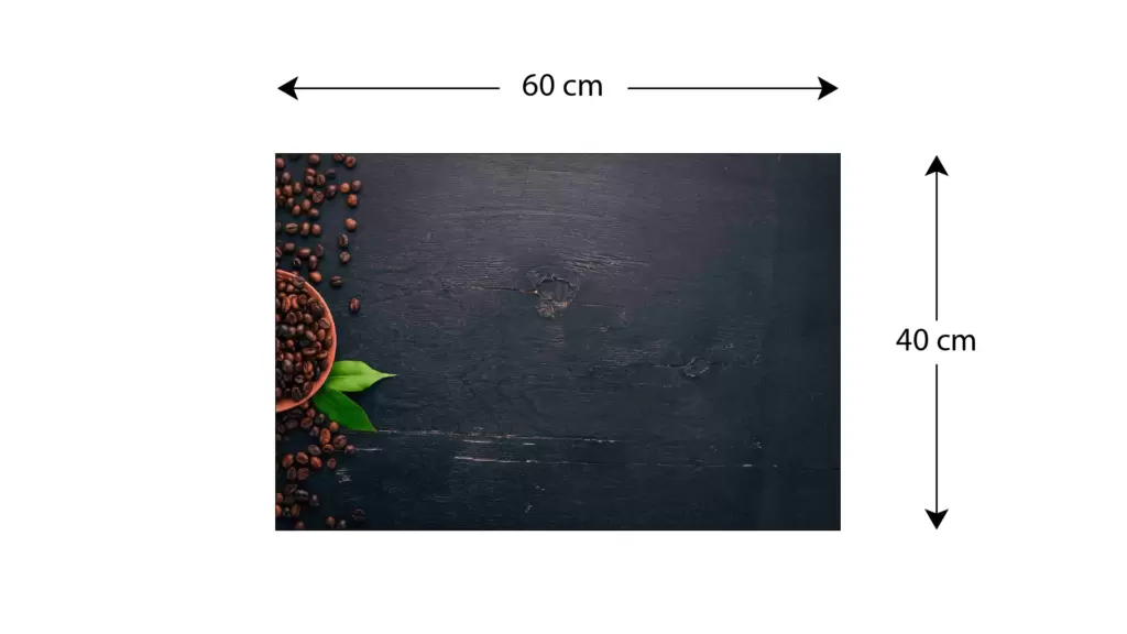 Glas Magnettafel Kaffeepflanze Bohnenkaffee 60x40cm Glasbild Memoboard aus Glas Glastafel mit Kaffeebohnen-Motiv Magnetwand zum Beschriften Magnetische Tafel Wanddekoration Wandbild