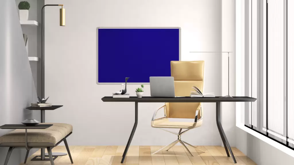 Filztafel mit Alurahmen Blau 60x40cm