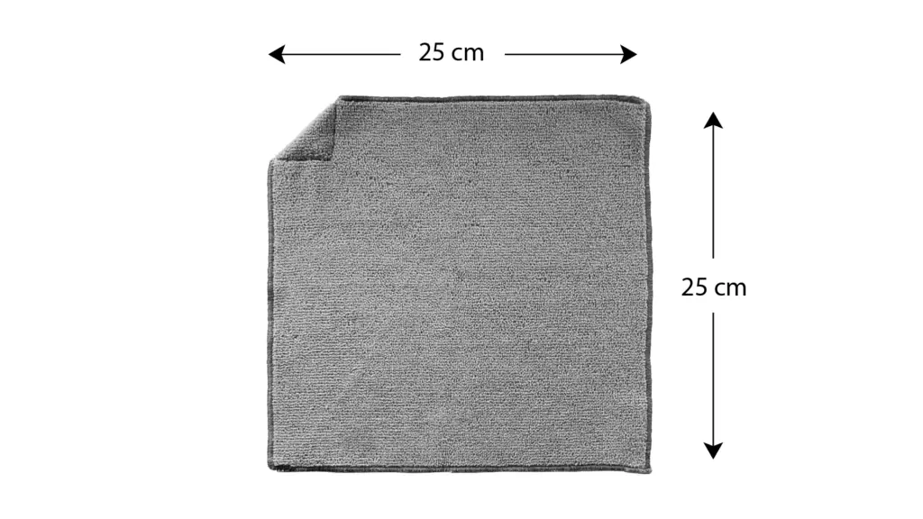 Magnetisch Mikrofasertuch für Whiteboards und Kreidetafeln – 25x25 cm Farbe Grau