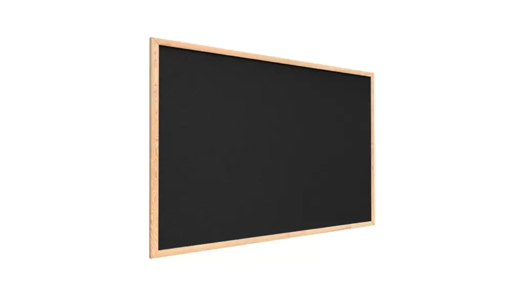 Schwarz Pinnwand mit Holz Rahmen 90x60cm Korktafel Korkwand Pinnwand Kork Schwarz Oberfläche