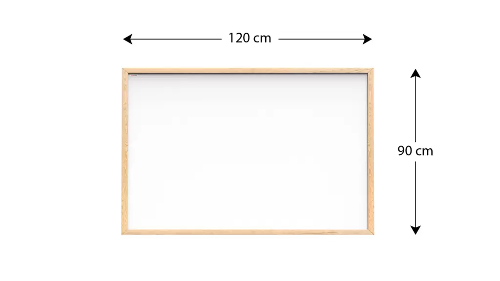 Magnetisches Whiteboard mit Naturholzrahmen 120x90cm