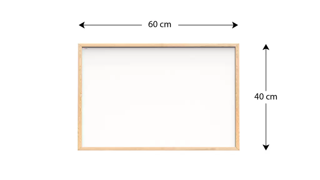 Magnetisches Whiteboard mit Naturholzrahmen 60x40cm