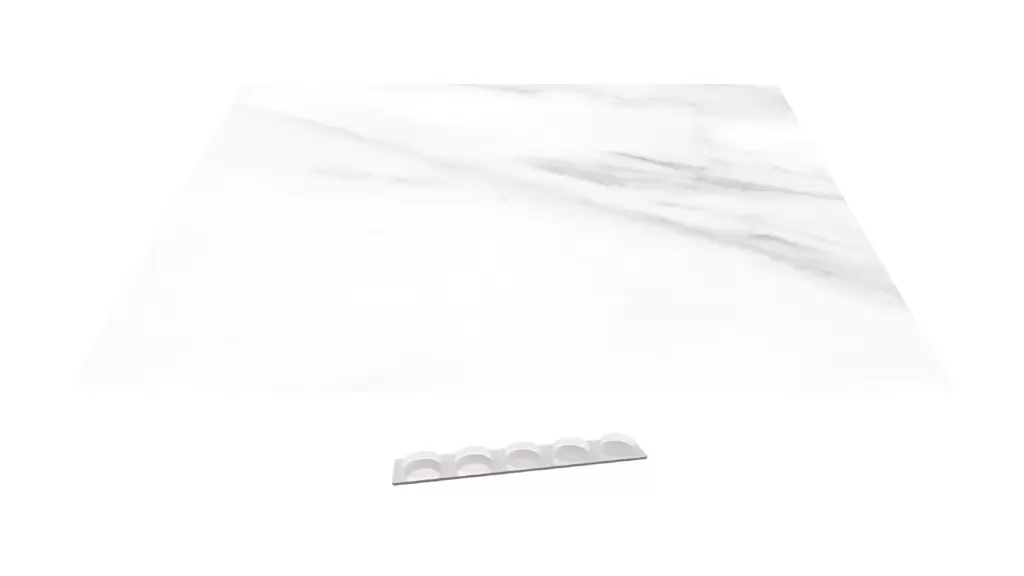 Glas Herdabdeckplatte Schneidebrett WEIßER MARMOR 52x60 cm Multi-Platte Arbeitsplatte Herdschutz Deko für Küchen Gehärtetes