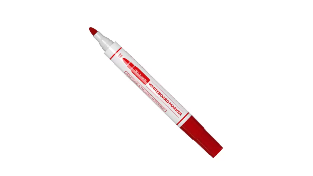 Roter trocken abwischbarer Marker - 10er-Set für weiße Whiteboard- und Glastafeln