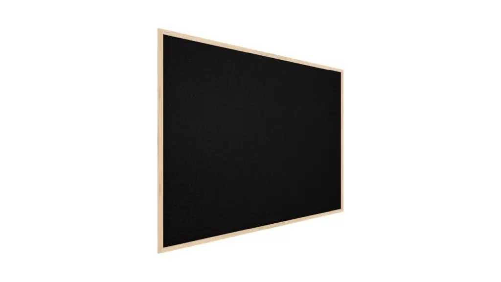 Schwarz Pinnwand mit Holz Rahmen 60x40cm Korktafel Korkwand Pinnwand Kork Schwarz Oberfläche