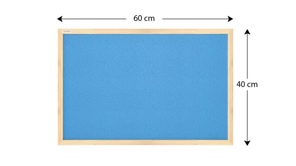 Pastellblaue Pinnwand mit Holzrahmen 60x40cm Pastellblau Korktafel