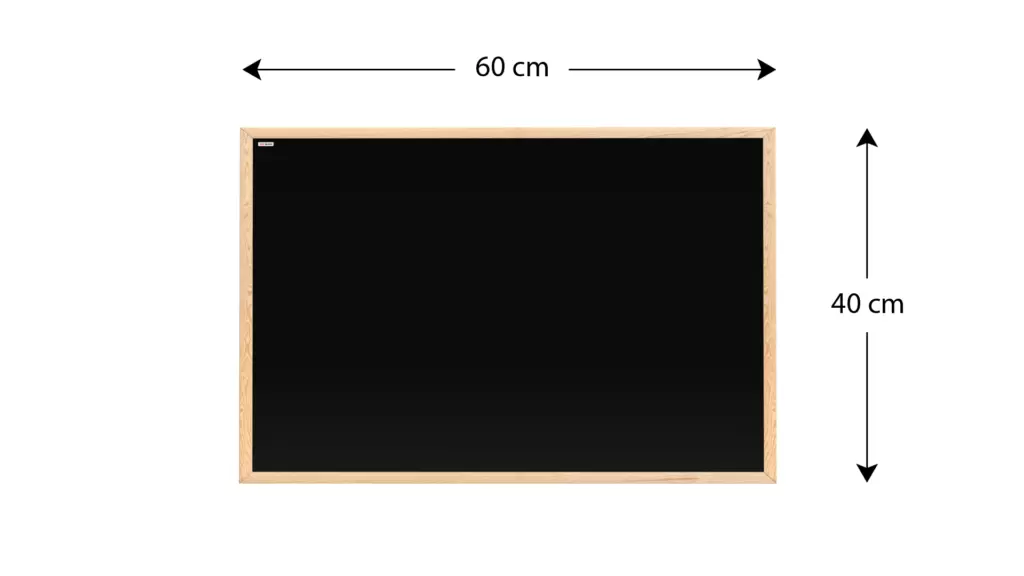 KIDS-Board Set 5 - Schwarze magnetische Kreidetafel 60x40cm, Magnete 20mm 10 Stück Gelb, Tafelkreide 6 Stück