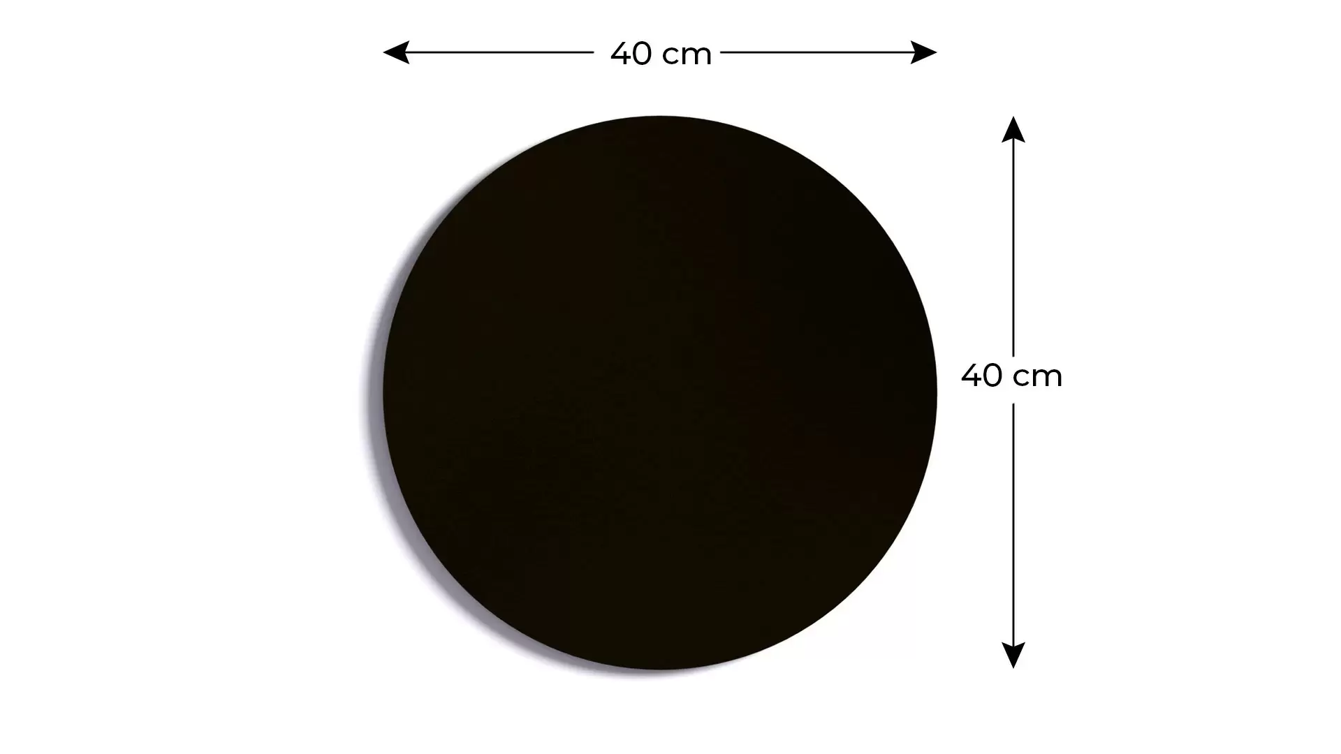 Runde Magnetplatte, schwarz, RUND, Durchmesser 40 cm
