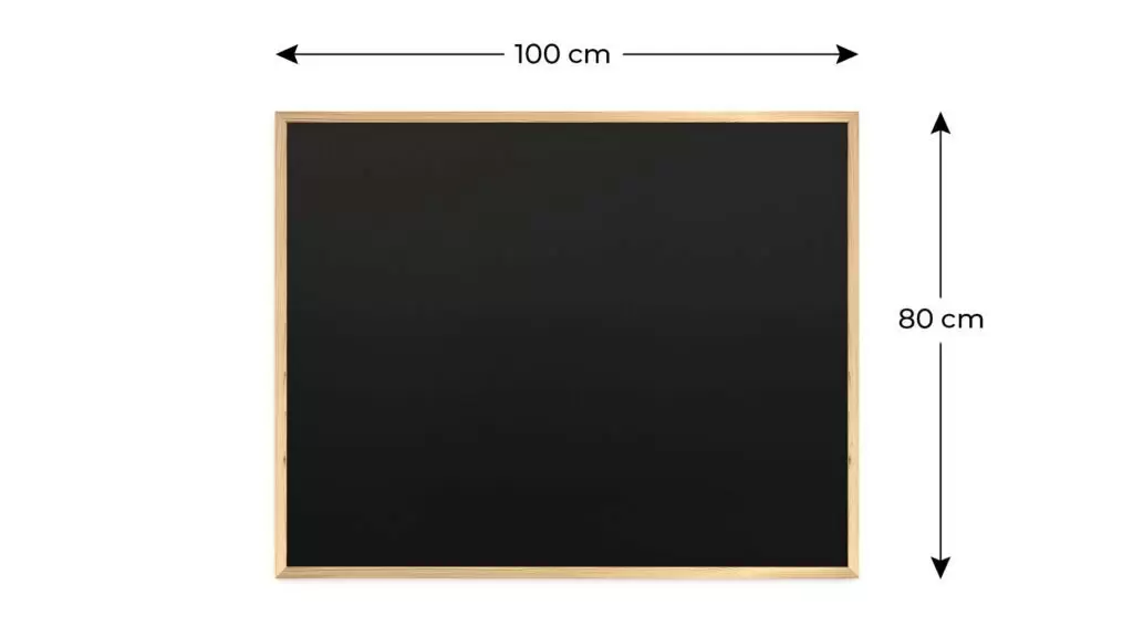 Schwarze Kreidetafel 100x80 cm, ECO-Holzrahmen