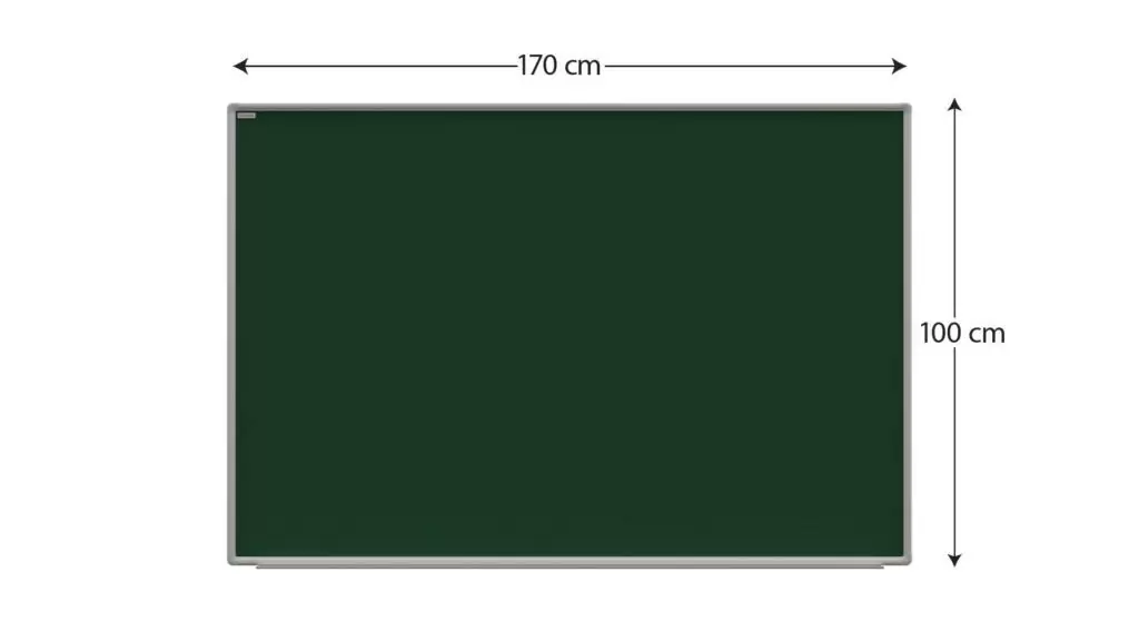 Magnetische Kreidetafel mit grüner Oberfläche, Alurahmen 170x100 cm