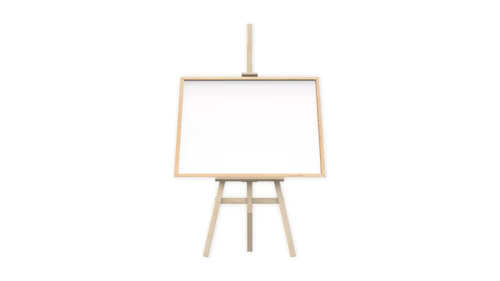 Magnetisches Whiteboard mit Naturholzrahmen 90x60cm + Staffelei holz groß 145 cm Leinwand Ständer Staffeleien