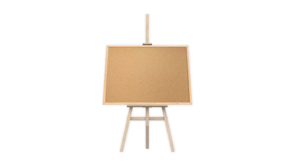 Pinnwand mit Naturholzrahmen 90x60cm + Staffelei holz groß 145 cm Leinwand Ständer Staffeleien