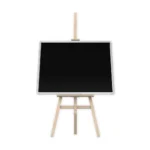 Schwarze magnetische Kreidetafel mit Alurahmen 90x60cm + Staffelei holz groß 145 cm Leinwand Ständer Staffeleien