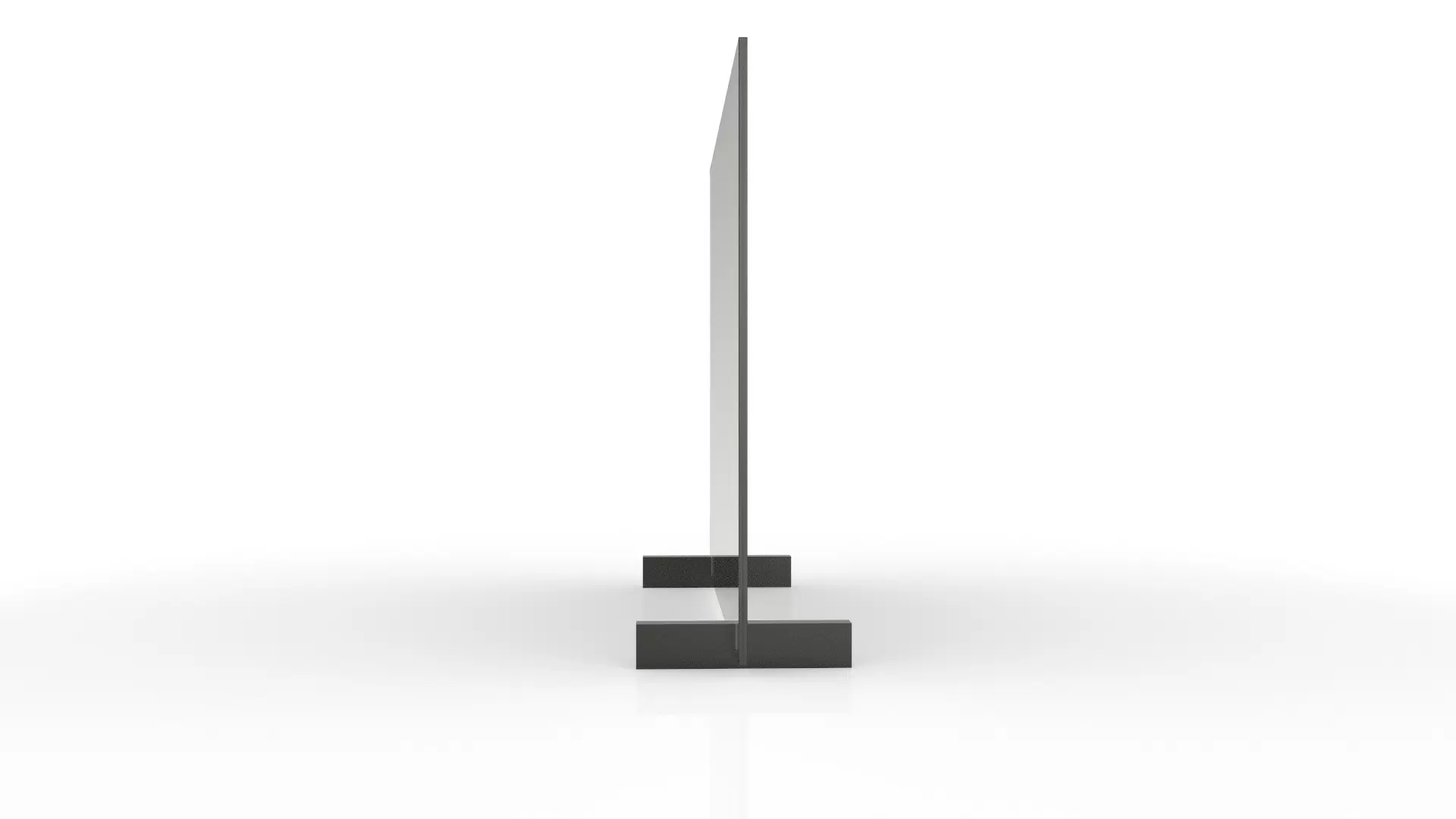 Gläserne Tischtrennwand 4mm, Größe 90x60 cm, transparent – Bild 6