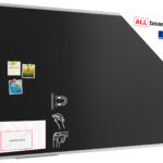 Schwarze magnetische Kreidetafel mit Alurahmen  Premium EXPO 150x100cm