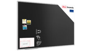 Schwarze magnetische Kreidetafel mit Alurahmen  Premium EXPO 150x100cm