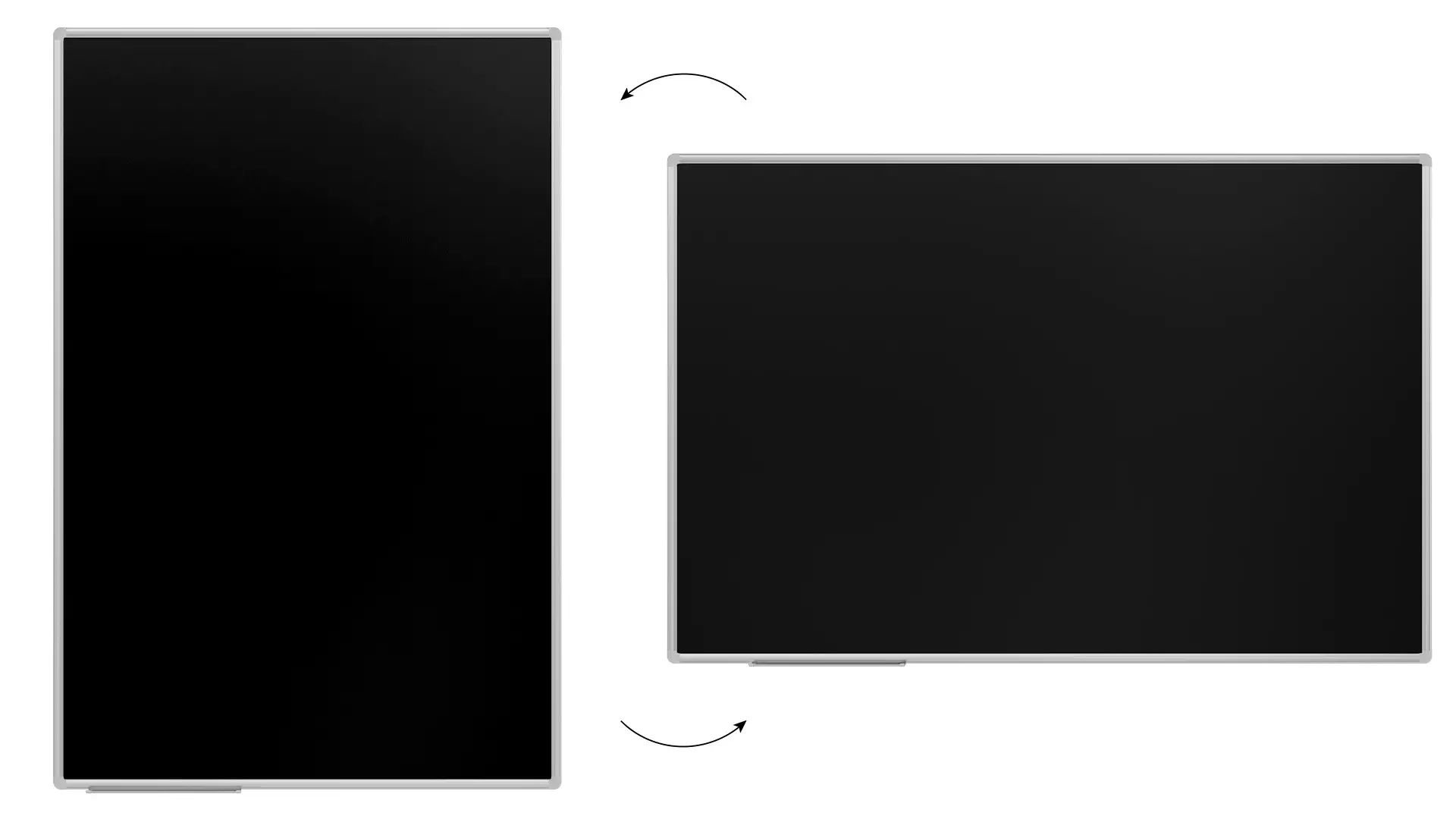 Schwarze magnetische Kreidetafel mit Alurahmen Premium EXPO 150x100cm – Bild 5