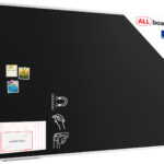 Schwarze magnetische Kreidetafel mit Alurahmen  Premium EXPO 180x120cm