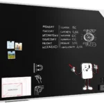 Schwarze magnetische Kreidetafel mit Alurahmen Premium EXPO 180x120cm
