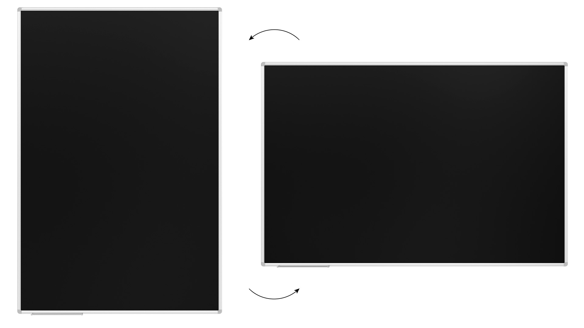Schwarze magnetische Kreidetafel mit Alurahmen Premium EXPO 180x120cm – Bild 5