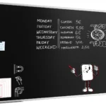 Schwarze magnetische Kreidetafel mit Alurahmen  Premium EXPO 200x100cm