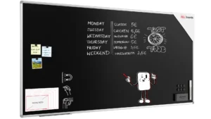 Schwarze magnetische Kreidetafel mit Alurahmen  Premium EXPO 200x100cm