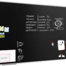 Schwarze magnetische Kreidetafel mit Alurahmen  Premium EXPO 200x120cm