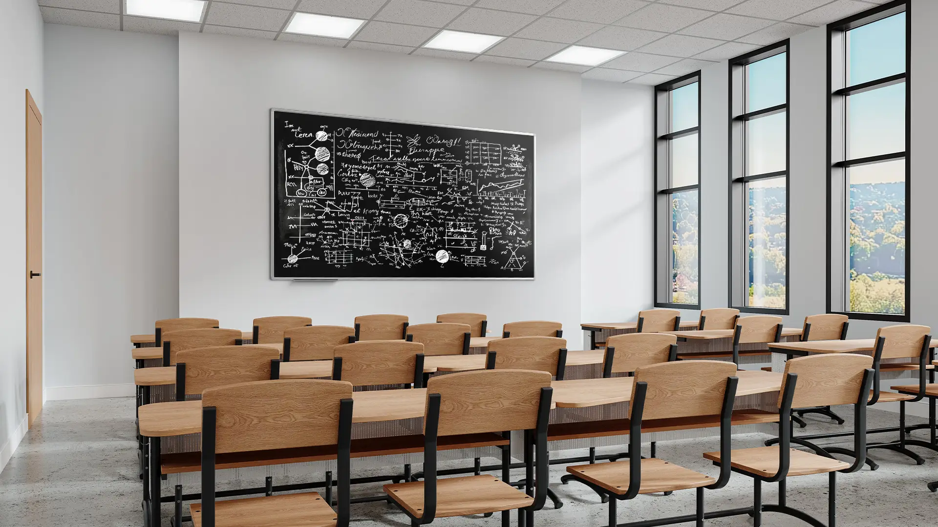 Schwarze magnetische Kreidetafel mit Alurahmen Premium EXPO 200x120cm – Bild 9