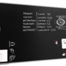 Schwarze magnetische Kreidetafel mit Alurahmen Premium EXPO 240x120cm