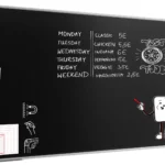 Schwarze magnetische Kreidetafel mit Alurahmen Premium EXPO 240x120cm