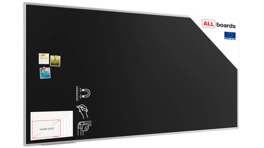Schwarze magnetische Kreidetafel mit Alurahmen Premium EXPO 240x120cm