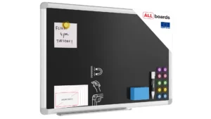 Schwarze magnetische Kreidetafel mit Alurahmen  Premium EXPO 60x40cm