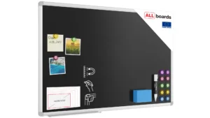 Schwarze magnetische Kreidetafel mit Alurahmen Premium EXPO 90x60cm