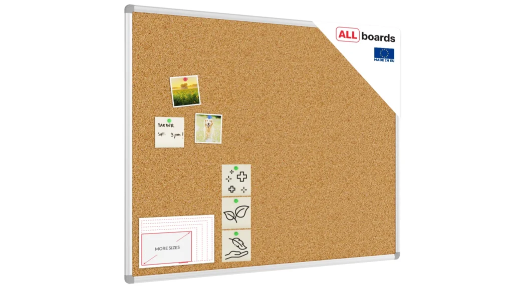 Pinnwand mit Alurahmen 100x80cm