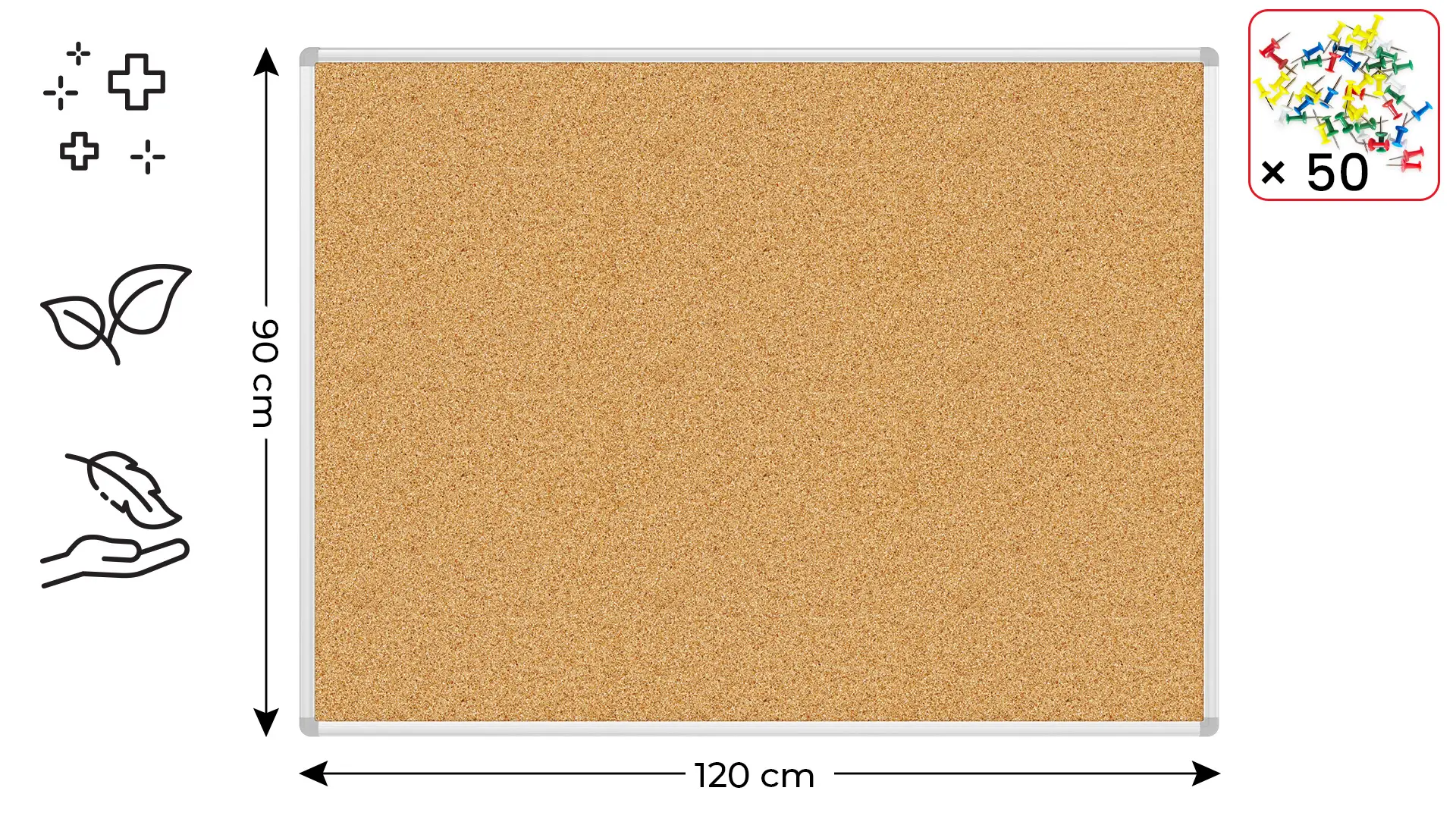 Pinnwand mit Alurahmen 120x90cm – Bild 2