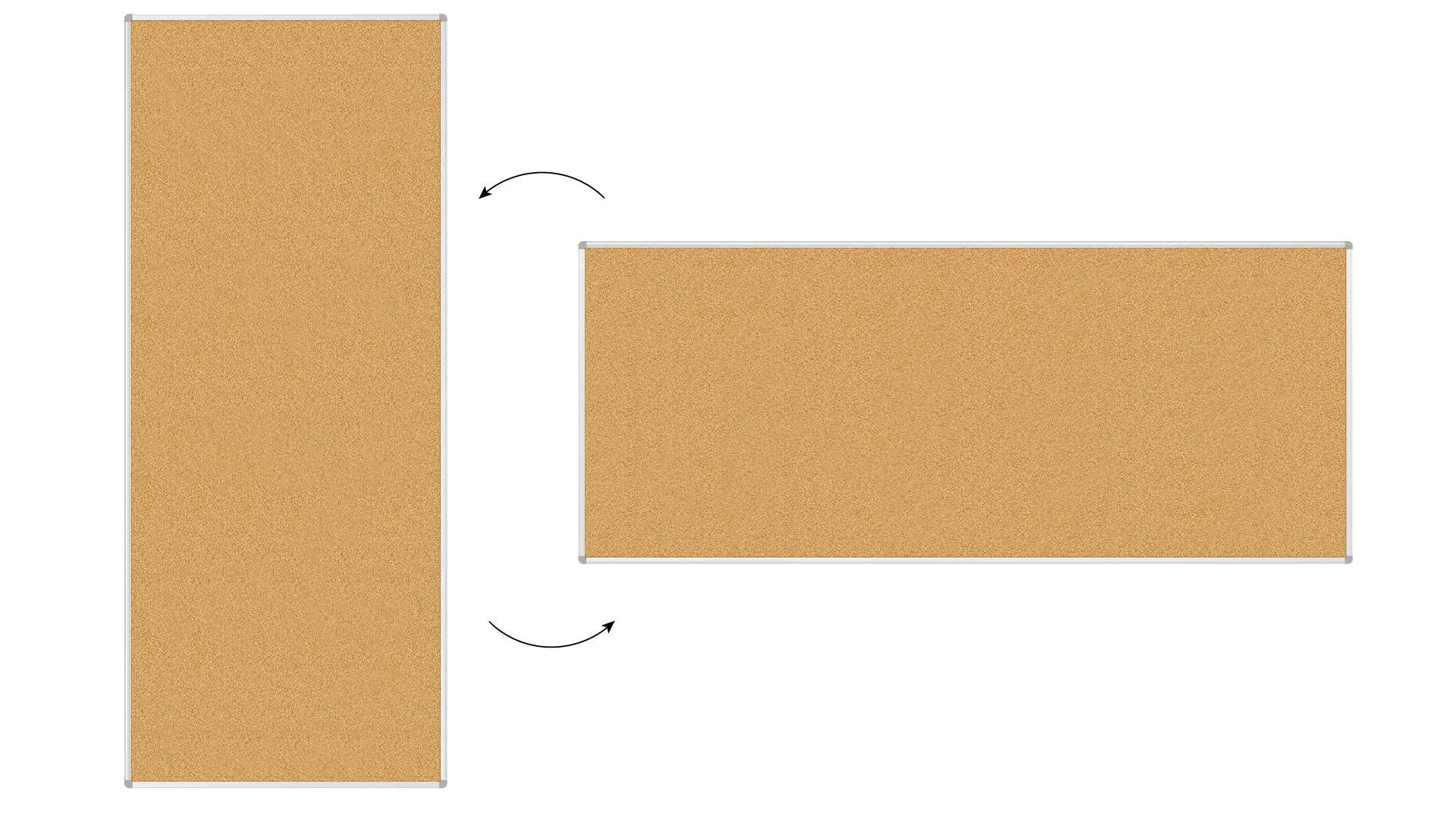 Pinnwand mit Alurahmen 240x100cm – Bild 5