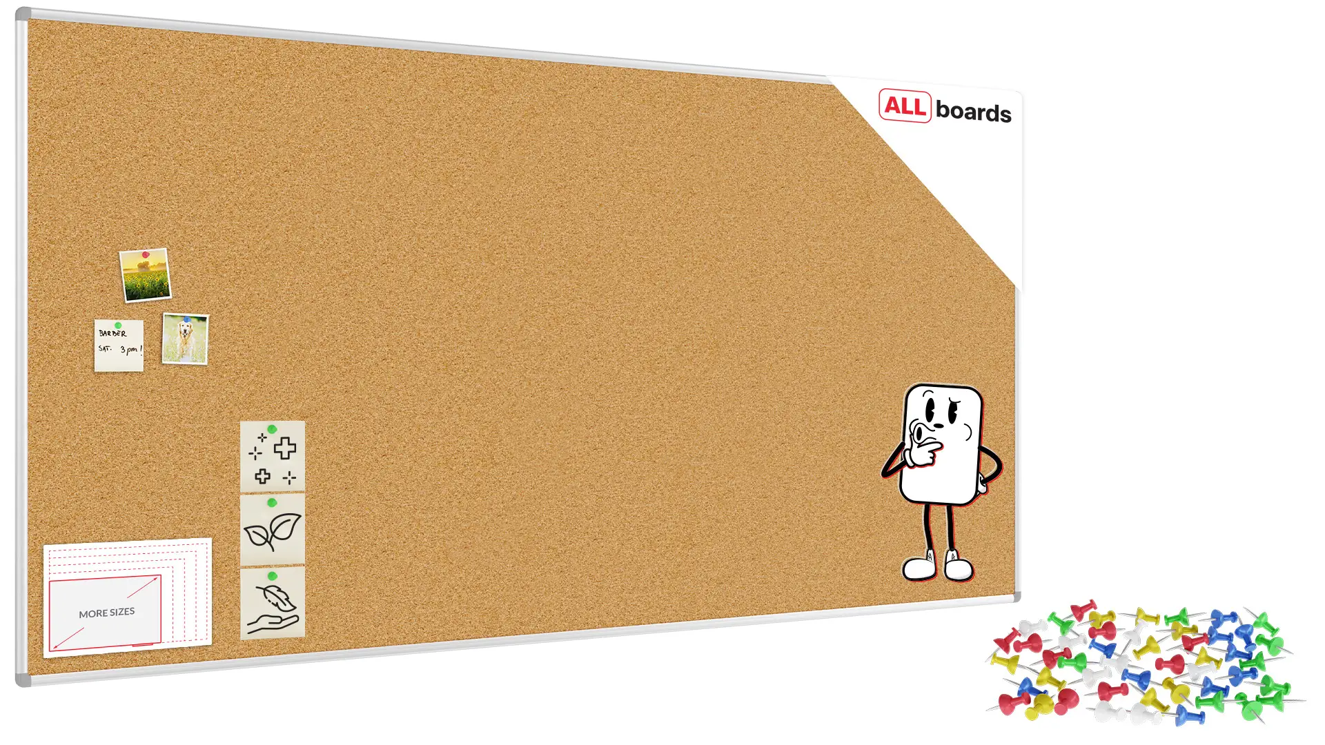 Pinnwand mit Alurahmen 240x120cm