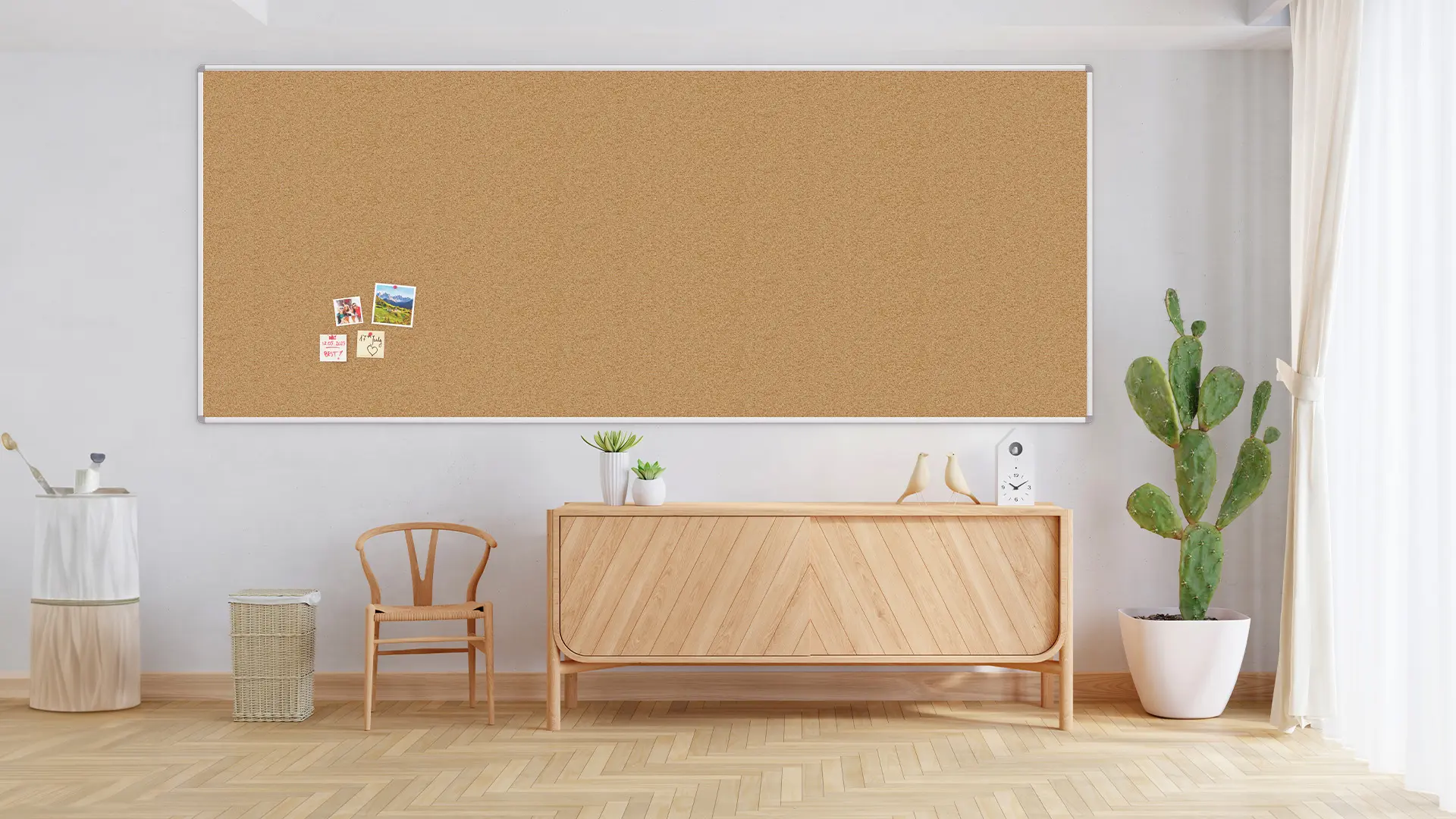 Pinnwand mit Alurahmen 300x120cm – Bild 3