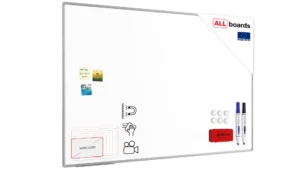 Keramiktafel, magnetisch, emaliert P3 180x120cm mit Premium EXPO Aluminiumrahmen