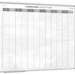 Magnetischer Jahresplaner 120x90cm für Jahresplanungen, einfach zu beschreiben Jahresplaner Wandkalender Memoboard Magnettafel auf Deutsch