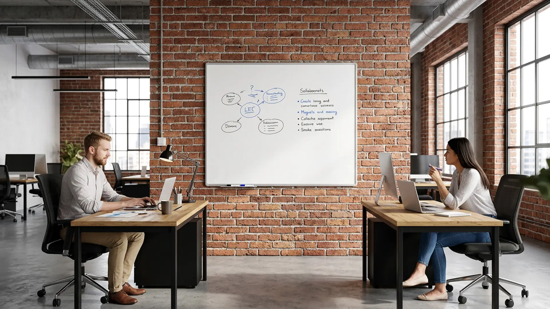 Magnetisches Whiteboard - PREMIUM EXPO Alurahmen 120x100cm + GRATIS – Bild 9