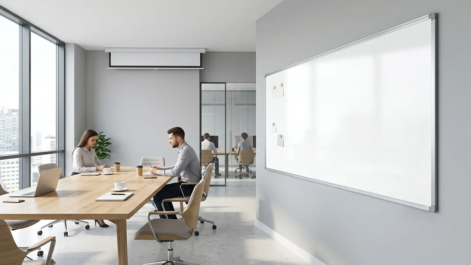 Magnetisches Whiteboard - PREMIUM EXPO Alurahmen 240x100cm + GRATIS – Bild 10