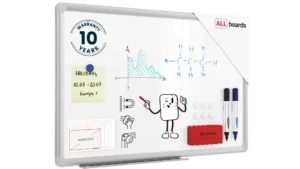 Magnetisches Whiteboard 60x40cm - PREMIUM EXPO Alurahmen + GRATIS