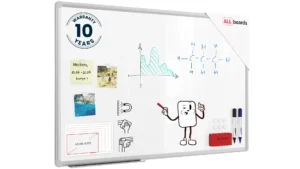 Magnetisches Whiteboard 90x60cm - PREMIUM EXPO Alurahmen + GRATIS