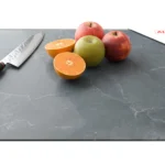 Glas Herdabdeckplatte Schneidebrett ANTHRAZIT MARMOR 52x60 cm Multi-Platte Arbeitsplatte Herdschutz Deko für Küchen Gehärtetes